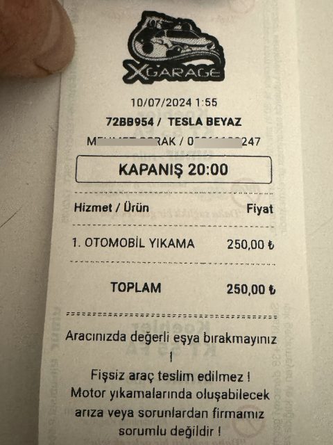 Oto yıkama programı carmek - Bilgi Fiş görseli XGARAJ Batman