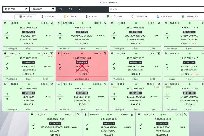  Carmek ile Oto Yıkama İşletmenizi Takip Edin
