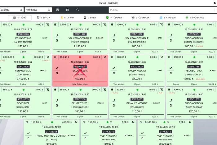Carmek: Oto Yıkama İşletme Takip Programı